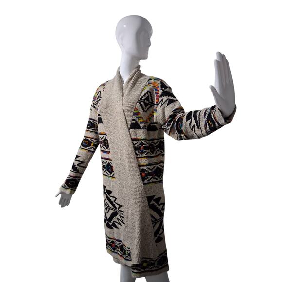 Anthropologie Northern Angel Womens size XL Cardigan Aztec Southwestern Duster - Picture 6 of 15